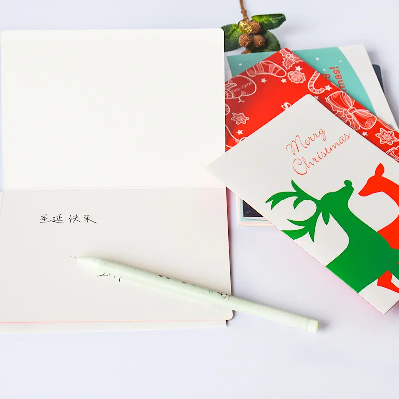 Kreative Diy Malerei Weihnachten Segen Karte Handgemachte Gruß Karte Set Benutzerdefinierte Muster Dekoration Druck Weihnachten Gruß