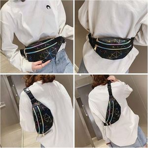 Men Women Waist <b>Bag</b> Holographic Fanny Pack With PU Leather Shiny Belt <b>Bags</b> for Travel <b>Party</b> Sports Running Hiking - Product Image 5