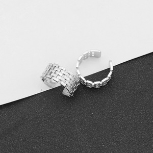 2026 Best Sales Popular Simple Niche Design Stripe <b>Ring</b> Vintage Style Silver Plated Unisex's <b>Rings</b> Fashionable Jewelry Wholesale - Product Image 4
