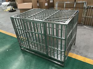 Chenil pliable de luxe de style classique en acier inoxydable pour petits animaux, avec bouton filaire, emballé pour la vente aux <span class=keywords><strong>Philippines</strong></span> - Product Image 5