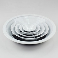 Diffuseur d'air circulaire de plafond en aluminium rond pour climatisation avec amortisseur