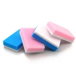 Duas cores durável Eraser melamina limpeza esponja multifuncional magia nano esponja