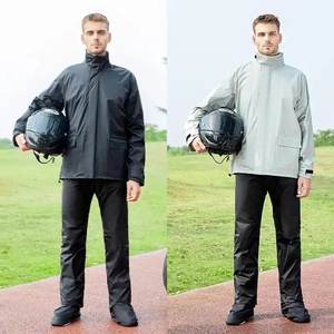 Ensemble veste et <span class=keywords><strong>pantalon</strong></span> de <span class=keywords><strong>pluie</strong></span> unisexe pour le cyclisme et la <span class=keywords><strong>moto</strong></span>, écologique avec bandes réfléchissantes - Product Image 5