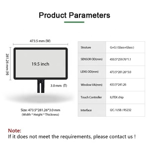 19 inch cảm ứng điện dung không thấm nước g + G cấu trúc Stylus Màn hình cảm ứng Overlay Kit với giao diện USB eeti3189/ilitek2510 - Product Image 2