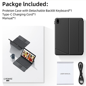 เคสคีย์บอร์ดแม่เหล็กแบบแยกส่วนใหม่ วัสดุ TPU หนัง พร้อมทัชแพดไร้สาย หมุนได้ 360 องศา ขนาดเต็ม สำหรับ OnePlus Pad <span class=keywords><strong>3</strong></span> ขนาด 13.2 นิ้ว - Product Image 6