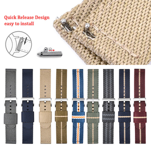 <span class=keywords><strong>Bracelet</strong></span> en nylon de haute qualité 18mm 20mm 22mm 24mm avec boucle à ardillon, bracelets de montre en nylon tressé, bracelets de montre en toile pour <span class=keywords><strong>Seiko</strong></span> - Product Image 2