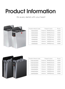 Four à sauna électrique mural <span class=keywords><strong>Harvia</strong></span> en acier inoxydable pour sauna sec, 4,5W 6KW 9KW 220V, modèle Blacksteel, équipement de sauna - Product Image 6