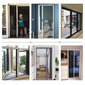 Puerta <span class=keywords><strong>Mosquitera</strong></span> Plegable de <span class=keywords><strong>Malla</strong></span> Plisada de Poliéster de Diseño Moderno, Puerta Corredera con <span class=keywords><strong>Malla</strong></span> Antimosquitos, Directo de Fábrica - Product Image 6