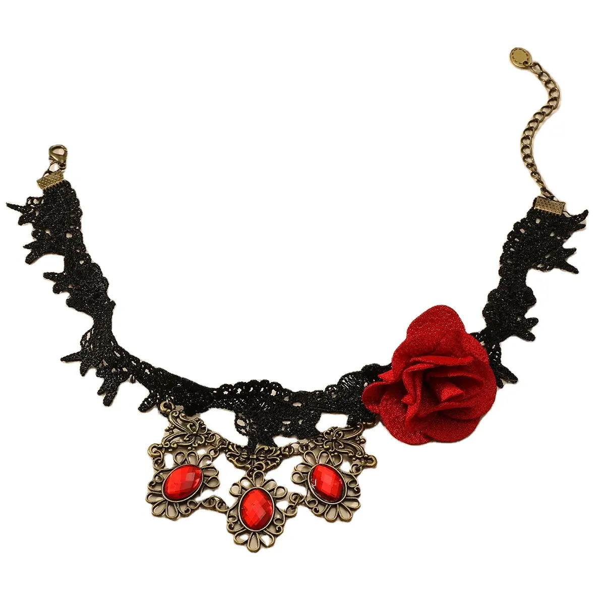 HOT Gothic style vintage lace sugoth necklace women's choker clothes accessories fashion short flower necklace clavicle chain