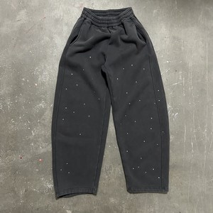 Pantalones de chándal para hombre personalizados, pantalones de chándal de algodón de gran tamaño, pantalones de chándal con diamantes de imitación, fabricante - Product Image 1