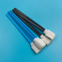Éponge rectangulaire sans peluches de haute qualité, éponge de nettoyage pour voiture, éponge à manche bleu, éponge en mousse pour le nettoyage d'imprimantes