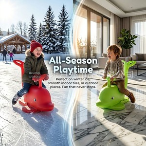 Aide à la glisse pour enfants en polyéthylène haute densité, design dauphin de dessin animé, rotomoulé, résistant au gel, pour entraînement de patinage sur patinoire - Product Image 4