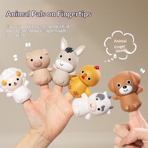 Giocattoli Ecologici per Bambini, Animali Galleggianti Educativi, Bambole a Mano, Giocattoli da Bagno <span class=keywords><strong>in</strong></span> Silicone Impilabili per Neonati - Product Image 4