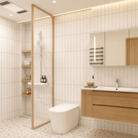 Panneaux muraux en pierre de cristal SPC imperméables et ignifuges, panneaux muraux de douche en marbre PVC UV