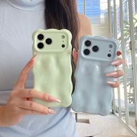 Coque de téléphone portable en TPU souple à motif bulles ondulées colorées pour iPhone 17 Air 16 Plus 15 14 13 12 11 Pro Max