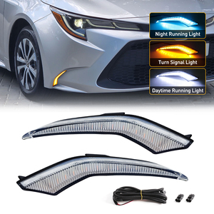 Luci Diurne a <span class=keywords><strong>LED</strong></span> Tricolore con Indicatori di Direzione Dinamici per Toyota Corolla L LE XLE 2020 2021 2022 - Product Image 1