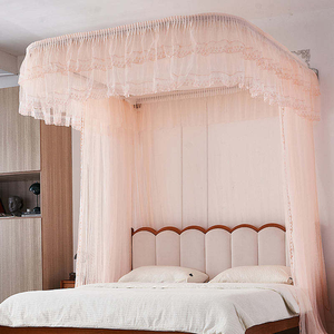 Moustiquaire murale rétractable à trois portes, style palais, design princesse, avec rail de guidage en U - Product Image 6