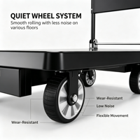 JIN YANG HU Camion électrique à plat à double entraînement Chariot à batterie au lithium pliable et silencieux
