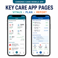 Développement d'applications personnalisées de gestion des maladies chroniques pour iOS et Android avec suivi des paramètres vitaux et plan de médication LionCreate