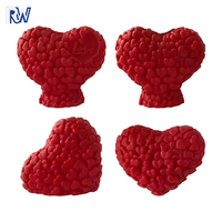 Valentinstag Herzförmige Duftkerzen-Silikonform Handgemachte Heimdekoration und Hochzeitsgeschenk Kuchenwerkzeuge