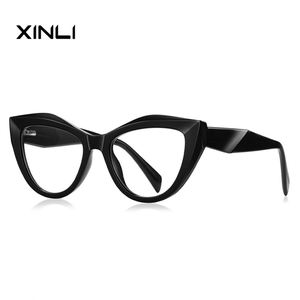 XINLI2166 Classic Cat Eye Optical <b>Glasses</b> for Women Large Frame Red with TR90 Material for <b>Reading</b> and Computer Use - Product Image 3