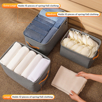 Boîte de rangement pliable et empilable en tissu moderne et écologique pour vêtements, à placer sous le placard de la chambre