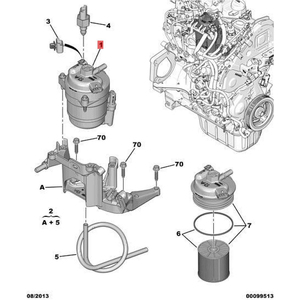 OE 9676133480 1870169 <span class=keywords><strong>Filtre</strong></span> à carburant diesel complet et boîtier pour Peugeot Expert 208 <span class=keywords><strong>308</strong></span> 508 2008 3008 - Product Image 2
