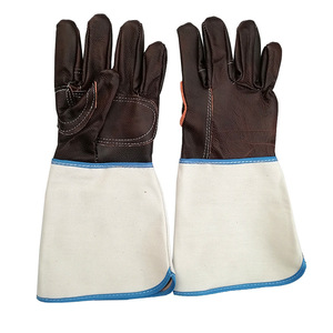 Gants de soudage innovants avec paume en cuir renforcée, doublure en daim pour le pouce, pour l'industrie de la construction - Product Image 2