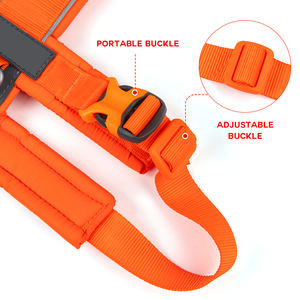 ヘンシャインナイトリフレクション効果統合ネックデザイン耐久性調整可能ナイロンスポンジ充填犬用ハーネス - Product Image 6