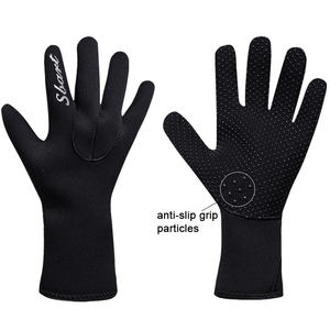 Gants de plongée en néoprène 3 mm noirs, vente en gros d'usine, logo personnalisé OEM pour la plongée sous-marine, la plongée avec tuba, la pêche au harpon et la pêche. - Product Image 1
