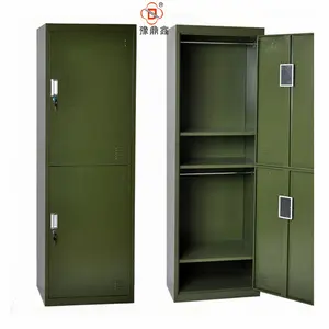Màu xanh lá cây đôi cửa tủ quần áo tủ an toàn sử dụng tủ thép tủ quần áo Locker