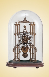 ลูกตุ้มทองเหลืองทรงรีสไตล์วินเทจแบบโบราณสไตล์ฝรั่งเศสมีสถาปัตยกรรมแบบทวนสัญญาณเตือนเคลื่อนไหวได้7วัน - Product Image 2