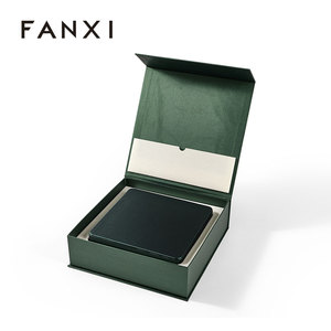 FANXI Hot <b>Large</b> Green Custom Logo <b>Gift</b> <b>Box</b> Magnetic Closure Hard Rigid Cardboard Jewelry Packaging <b>Box</b> - Product Image 5