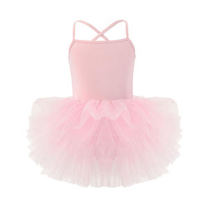Maillot de Ballet de Alta Calidad con Espalda Cruzada, Color Morado, Rosa y Negro, para Niñas, Actuación <span class=keywords><strong>en</strong></span> Festivales, Entrenamiento Infantil - Product Image 3