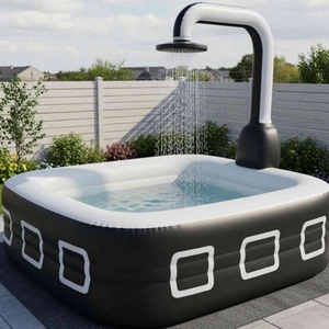 Piscina Inflable de PVC Azul para Exteriores, para Adultos y Niños, Piscina Familiar Elevada sobre el Suelo para Niños, Entretenimiento - Product Image 1