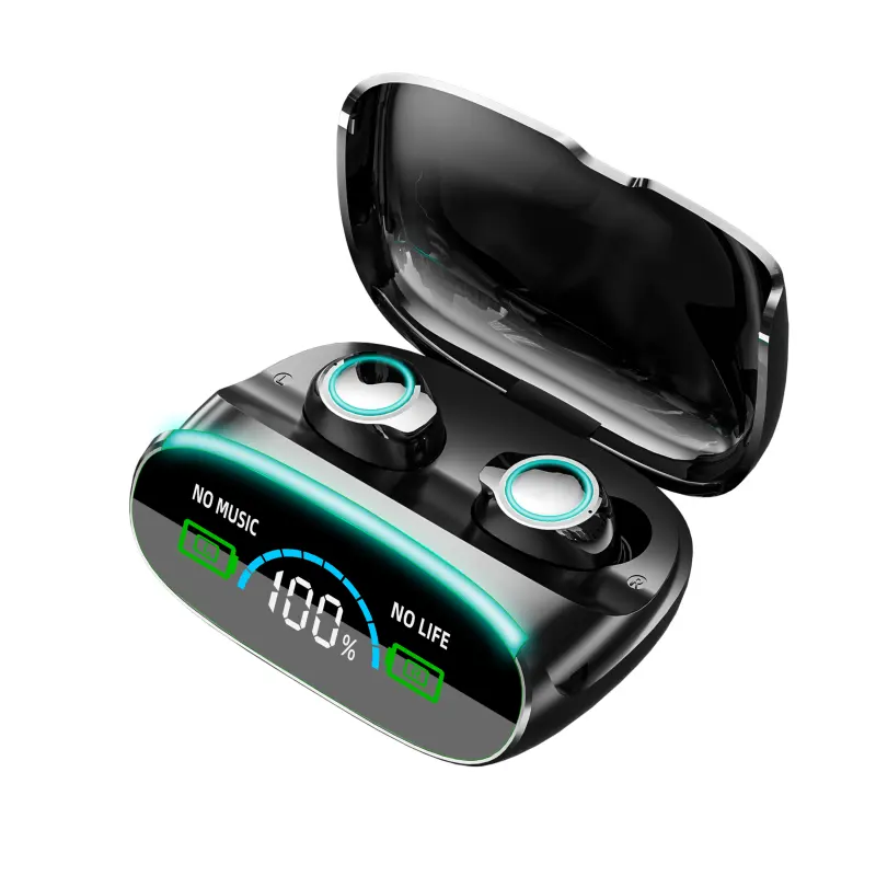 Nieuwe Producten Tws Draadloze Type C Hoofdtelefoon Led Digitale Display Oortelefoon Gaming In-Ear Headset M38 Oordopjes Met Microfoon