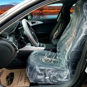 Универсальный одноразовый пластиковый чехол для автомобильного сиденья из четырех предметов