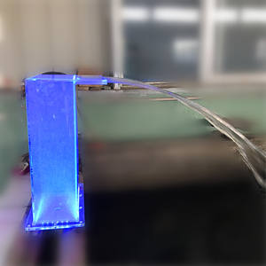 Bahçe şelale akrilik ayakta ay LED şelale Spillway havuz çeşme ve şelale - Product Image 2