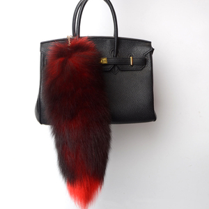 Queue de renard en fourrure teinte moelleuse, fournie par l'usine, pour sac en peluche, pendentif, décoration de porte-clés personnalisé, queue de renard argenté - Product Image 4