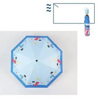 Goedkope Hot Selling 21 Inch Reis Draagbare Fruit Aardbei Citroen 3-Opvouwbare Paraplu Uv Bescherming Waterdichte Automatische Paraplu