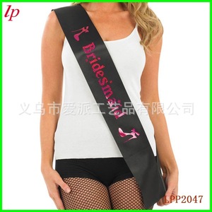 Banda de Fiesta Love Party para Chicas, Negra con Texto Rosa, Accesorio de Disfraz para Cumpleaños y Festivales LPP2046 - Product Image 2