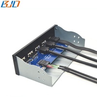 Panel Depan Desktop 5.25" Grosir Dengan 2 * 5Gbps USB 3.0 + 2 * USB 2.0 + 10Gbps Konektor TYPE-C untuk Casing Komputer PC Tersedia