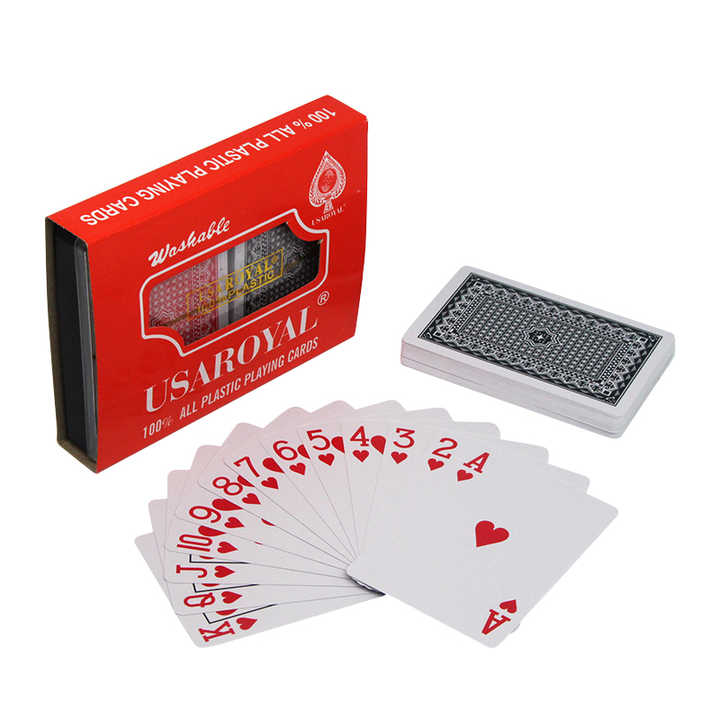 Baraja Poker Trendcool Profesional – 54 Cartas Impermeables, Caja De Polipiel Con Forro De Terciopelo, Diseño Blanco