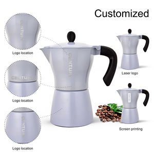 Caffettiera Moka Classica in Stile Italiano, Portatile, per 1/2/3/6/9/12 Tazze, in Alluminio Lucidato, per <span class=keywords><strong>Caffè</strong></span> Espresso da Fornello - Product Image 4