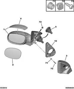 Convient pour <span class=keywords><strong>Peugeot</strong></span> 206, <span class=keywords><strong>207</strong></span> et Citroën C2 rétroviseur, ensemble de rétroviseur de recul 8153S1 8153S0 8153R9 8153R8 - Product Image 6