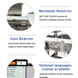 Sistema de Rechazo de Peso para Alimentos con Cinta Transportadora Automática Jindun JD-4070, Pantalla Táctil LED de 7 Pulgadas, Acero Inoxidable SUS304, OEM - Product Image 5