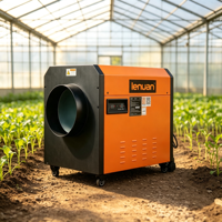 Chauffage par ventilateur au propane LN120LPTE-F 120 kW, chauffage d'appoint à air forcé GPL pour serres, fermes, élevages avicoles, magasins d'alimentation
