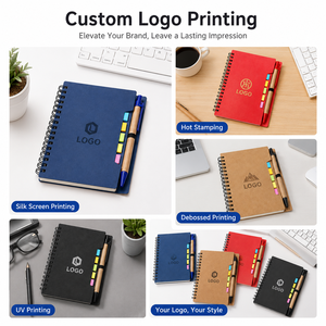 Cuaderno espiral personalizado con bolígrafo y notas adhesivas, regalo promocional, agenda, planificador para oficina, escuela, eventos empresariales, impresión de logotipo - Product Image 6