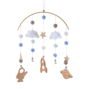 Ins – décoration de maison pour enfants, Design spatial, étoile, lune, astronaute, literie pour bébé, jouets mobiles suspendus, berceau pour bébé, Mobile - Product Image 1