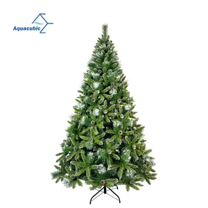 Amerikaanse Magazijn Gevulde Montage 7.4ft Kerstboom, Versierd Met 65 Dennenappels En Realistische Over 1300 Dikker Tips